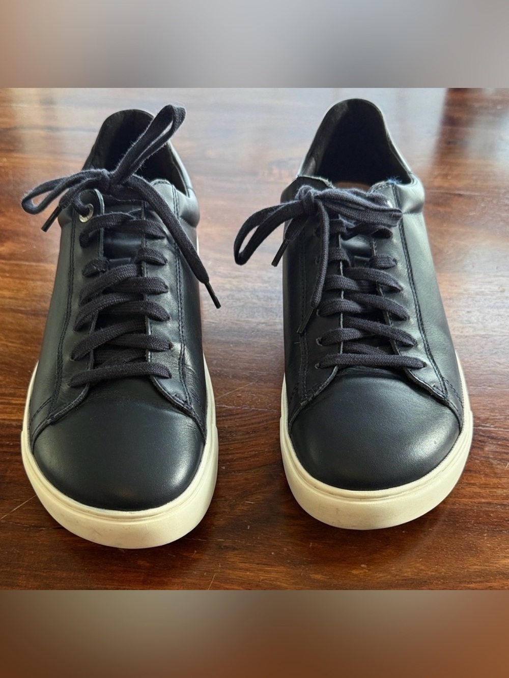 Birkenstock Navy Bend Low Leather Sneakers